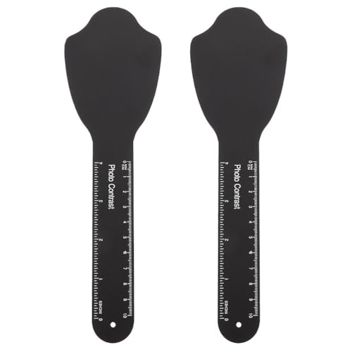 2 Pcs Dental Photography Board Intraoral Photo Contrast Board for Oral Photography Black Background for Clinic and Home Use Smooth Edges 8.66 X 2.75 X 0.23 in