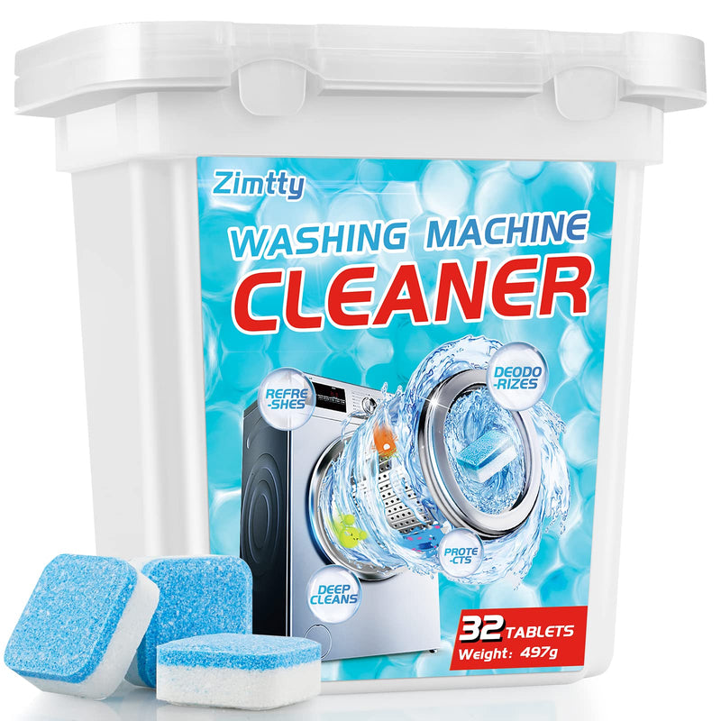 Washing Machine Cleaner Descaler 32 Tablets, Deep Cleaner Tablets for HE Front Load and Top Load Washers, Suitable for All Washer Machines - BeesActive Australia