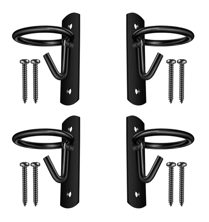 Water Bucket Hook for Horses Metal Bucket Hangers for Horse Stalls Wall Mount Bucket Holder for Grain Feed Stable Farmhouse Supplie (Black) Black - BeesActive Australia