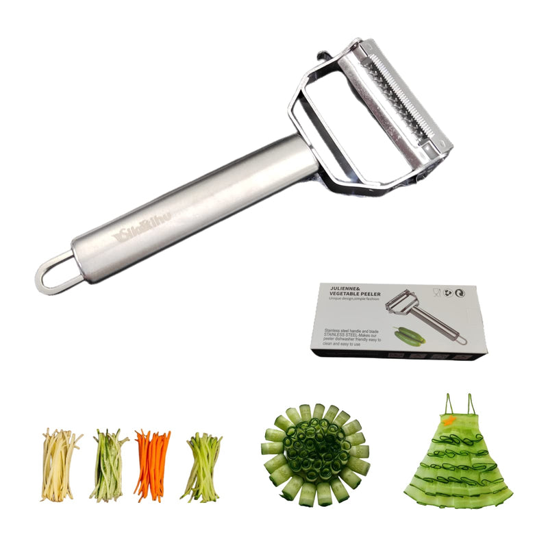 SIKATIHU Vegetable Peeler, Julienne Peeler, Double-Sided Blade Fruit Peeler, Vegetable and Fruit Slicer, Potato Peelers, Y-Shaped Stainless Steel Peeler - BeesActive Australia