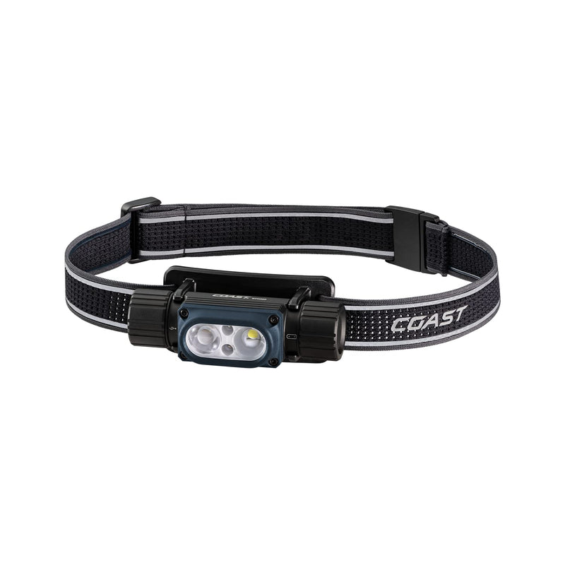 Coast WPH30R 1000 Lumen Waterproof Ultra Bright IP68 USB Rechargeable-Dual Power Headlamp, 5 Modes with Spot and Flood Beams, Blue/Black Flashlight - BeesActive Australia