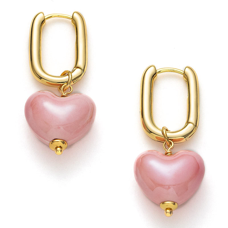 C.Paravano Hoop Earrings for Women | 925 Sterling Silver or 18K Gold Plated Hoop Earrings | Huggie Earrings for Women | Lightweight Hoops | Hypoallergenic Earring for Women EARRING_31_PINK - BeesActive Australia
