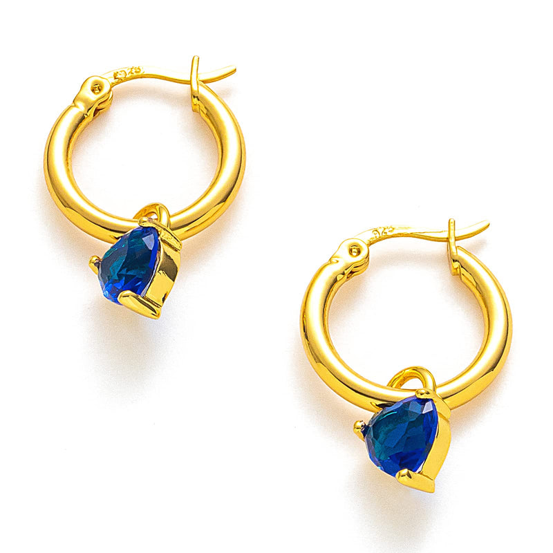 C.Paravano Hoop Earrings for Women | 925 Sterling Silver or 18K Gold Plated Hoop Earrings | Huggie Earrings for Women | Lightweight Hoops | Hypoallergenic Earring for Women EARRING_39_VIOLET - BeesActive Australia