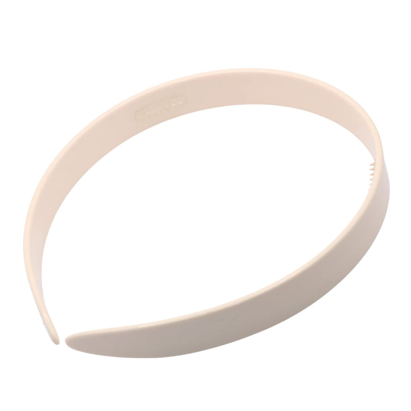 French Amie Wide 1/2" Celluloid Handmade Non Slip Grip Hair Headbands for Women, Made in France (Solid Ivory) Solid Ivory - BeesActive Australia