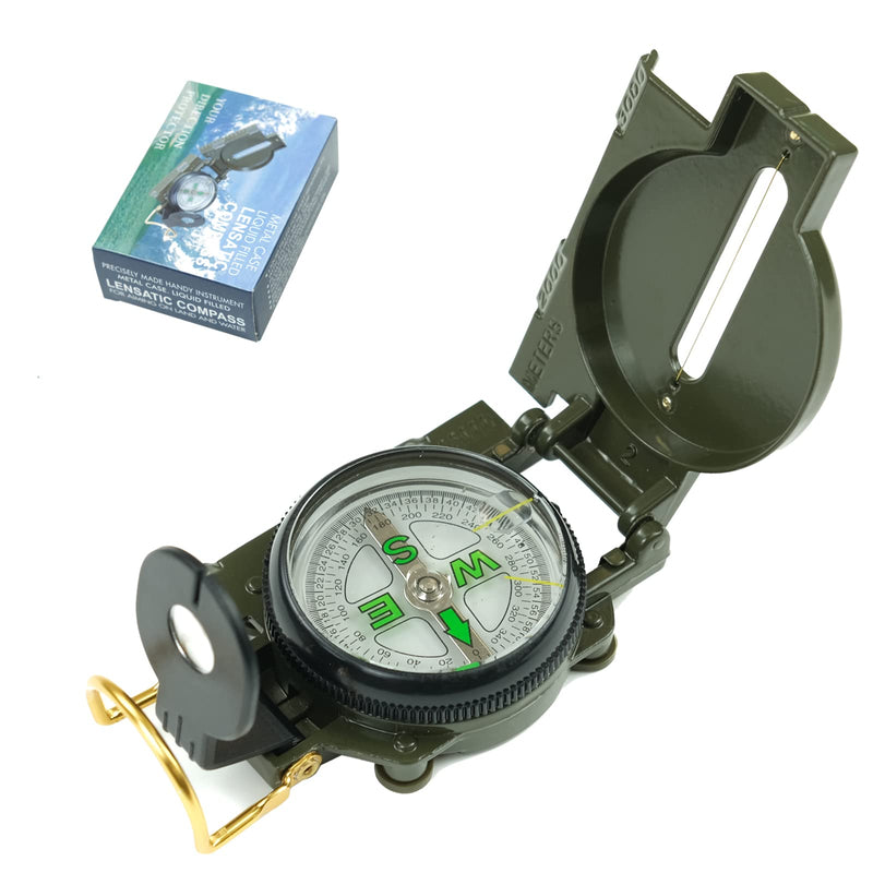 Military Compass, JYEASTZ Lensatic Sighting Compass for Hiking, Multifunctional Outdoor Compass Waterproof Durable Boy Scout Compass for Camping Hunting - BeesActive Australia
