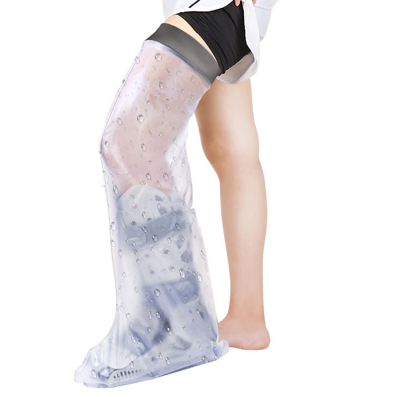 Waterproof Full Leg Cast Covers for Shower Adult, Extra Long Cast Covers for Shower Leg, Reusable Leg Cast Protector Cast Bag for Thigh Knee Foot Ankle Surgery Wounds Boots Braces, XL XL-Full Leg - BeesActive Australia