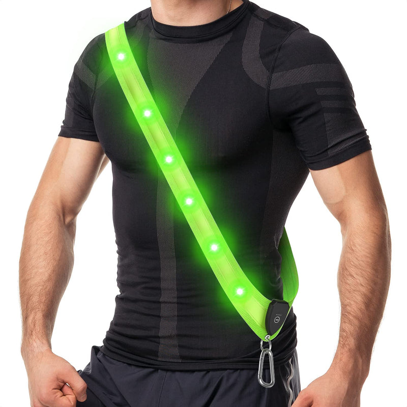 Meokkaebi Night Walking Safety Gear,Refllective Running Gear,High-Visibility Reflective Vest for Walking,Dogs Walking and Running at Night-Up to 10 hrs on USB-C Rechargeable Battery with Display - BeesActive Australia