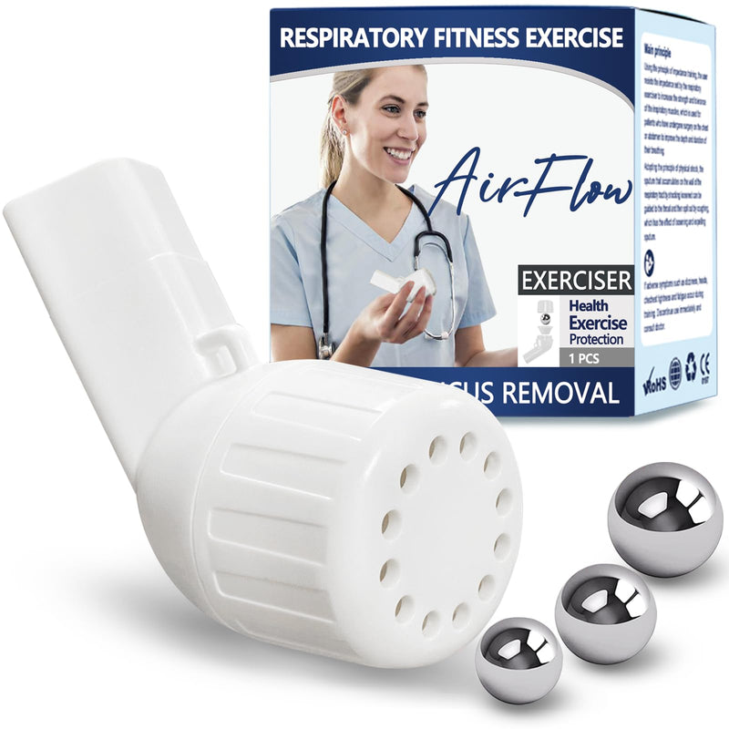 Breathing Exercise Device for Lungs, Acapell Flutter Valve, Natural Mucus Clearance and Lung Expansion Device, Lung Exerciser Device White - BeesActive Australia