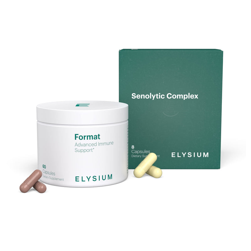 ELYSIUM Format Immune Support Supplement - Vitamin C Supplement, Immunity Support, Immune Defense, Intermittent Senolytic Complex Immune Support for Adults, Complete Immunity Supplement - 60ct