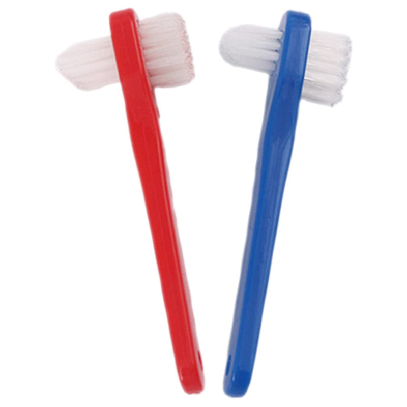 Beavorty 2pcs False Toothbrush Dual Head Denture Brush Denture Brush Toothbrush Denture Toothpaste Toothbrush Cleaner Hard Bulk Toothbrush Denture Care Toothbrush Accessories Comfortable pp - BeesActive Australia