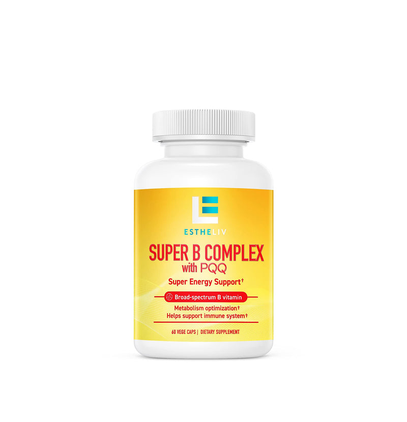 ESTHELIV® Super B Complex with PQQ - 60 VegeCaps 60 Capsules