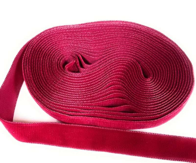 Vintage 5/8'' Velvet Rayon Ribbon - Dusty Berry Velvet ,5-10 Yards-Made in France -Pivoine 664 (10 Yards Dusty Berry Velvet 5/8'' 664) 10 yards Dusty Berry Velvet 5/8'' 664 - BeesActive Australia
