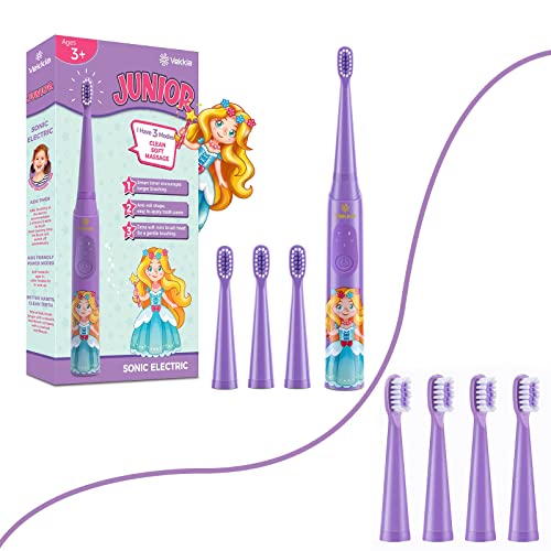Vekkia Kids Electric Toothbrush and Replacement Heads Purchased Together