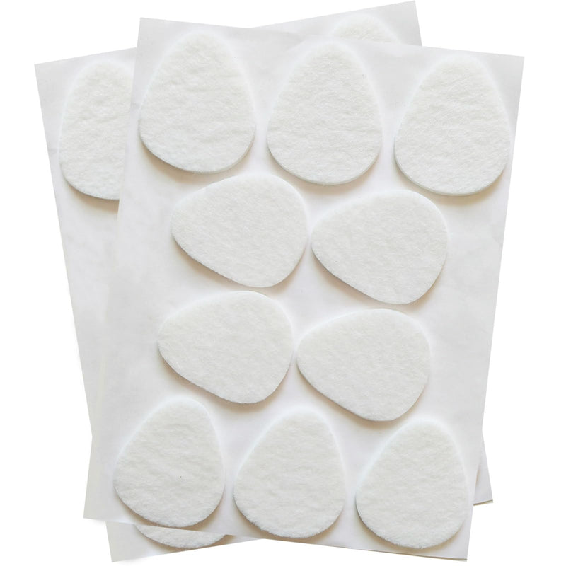 Felt Metatarsal Pads for Women and Men 20 Pack, Adhesive Forefoot Pads Forefoot Cushion Pads, Ball of Foot Cushion Foot Pads for Forefoot and Sole Support, Metatarsalgia Mortons Neuroma White