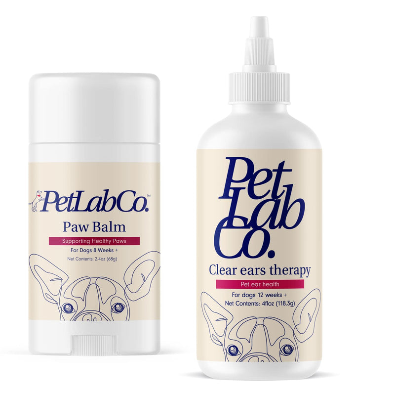 PetLab Co. – Paw & Ear Bundle: Support Ear Hygiene & Health With Our Dog Ear Drops. Expertly Formulated For Moisturized, Healthy Ears 4 Ounces & Dog Paw Balm To Support & Moisturize Dry Paws 2.4 Ounce - PawsPlanet Australia
