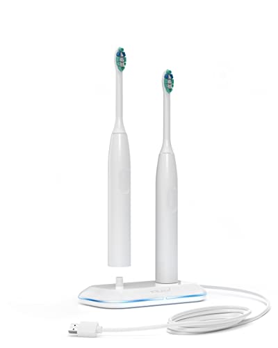 Galvanox Dual Toothbrush Charger for Philips Sonicare Electric Toothbrushes - Replacement for HX6100 Works with Protective Clean 4100, 6100, Kids Models & More (Waterproof Charging Base) 2-in-1