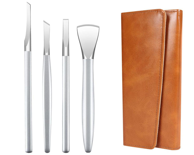 Ingrown Toenail Removal Kit, Pedicure Tools Kit Professional Knife Set Stainless Steel Ingrown Toenail Tool Foot Care Tools Nail Cuticle Remover (4 Pcs Set) 4 Pcs Set - BeesActive Australia