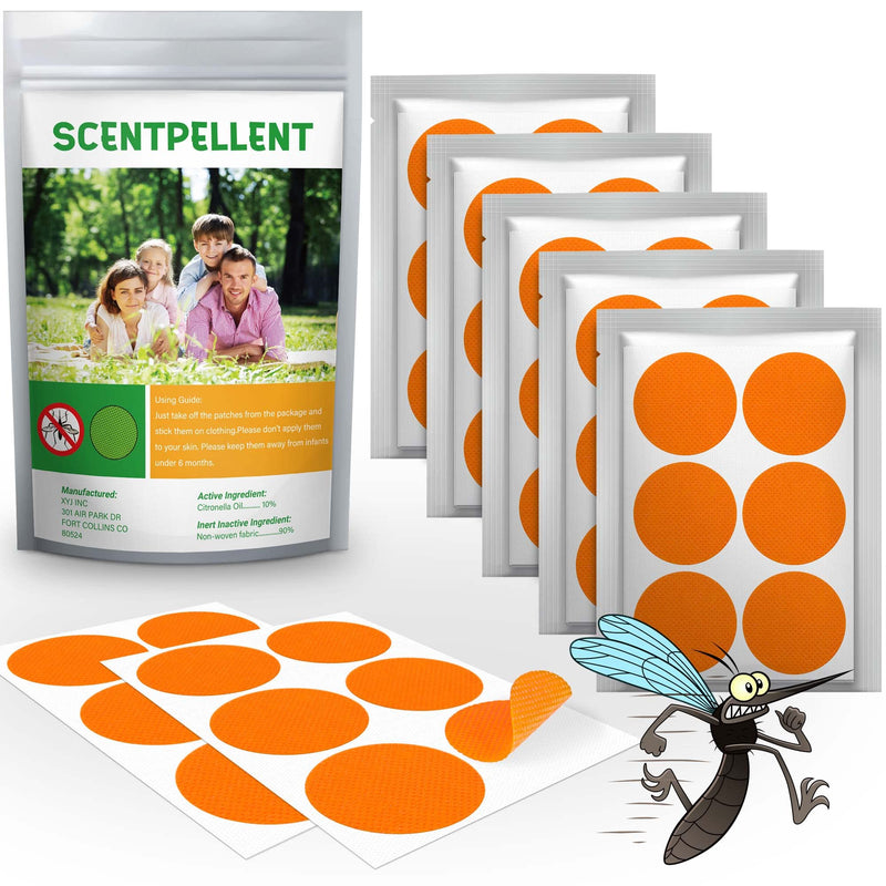150 Pack Mosquito Stickers for Kids and Adults, Deet Free Natural Citronella Mosquito Patches for Indoor Outdoor Traveling Camping Hiking, Orange 1 Count (Pack of 150) - BeesActive Australia