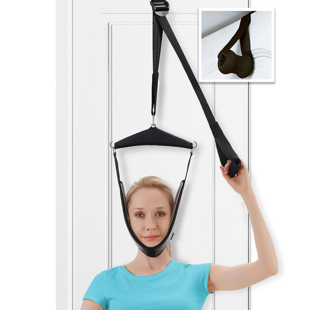 Cervical Neck Traction Device Over-The-Door,Portable Neck Stretcher,Effective Home Physical Therapy for Neck Pain Relief