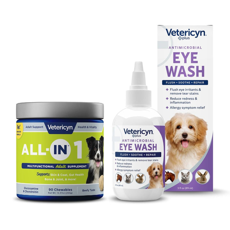 Vetericyn All-in 1 Multifunctional Dog Supplement and Vetericyn Plus Dog Eye Wash Solution - PawsPlanet Australia