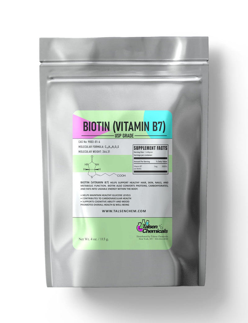 Biotin (Vitamin B7) Powder Vitamin B7 Powder for Hair, Skin, and Nail Health, Biotin Vitamin Non-GMO, Gluten-Free (4 Ounce / 113 Grams) 4 Ounce (Pack of 1)