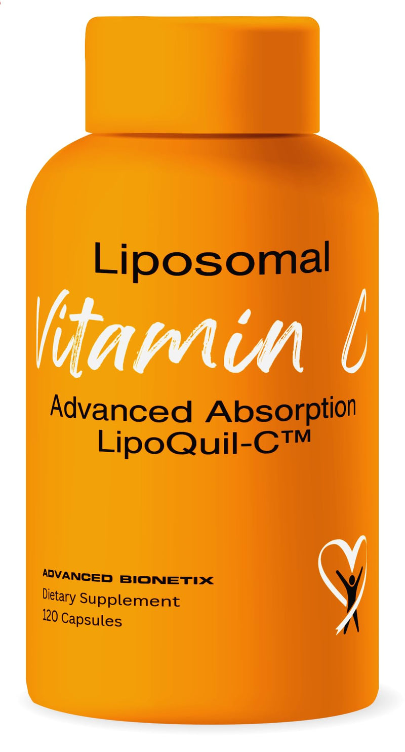 Advanced Bionetix Liposomal Vitamin C Supplement | LipoQuil-C™ Enhanced Absorption Technology | 120 Capsules 1000mg High Dose Fat Soluble Vita C | Immune Support Collagen Support 1