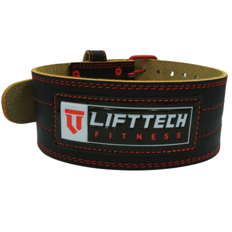 Lift Tech Fitness 4'' Weight Lifting Belt - Leather Workout Belt for Men & Women - Gym Belt for Deadlift, Squat, Powerlifting, Weights, Strength training - 4''PRO Leather Belt for Weightlifting L Black - BeesActive Australia