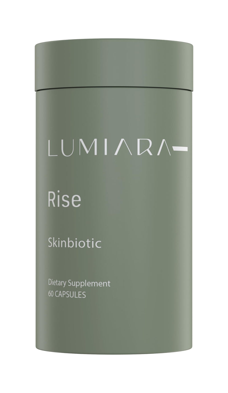 Lumiara Rise Skinbiotic - Beauty Boosting, Gut Healthy Skin Supplement for Women of All Ages & Skin Types - Chemical Free, Cruelty Free, Plant Based Collagen Booster - Made in The USA - 60 Capsules
