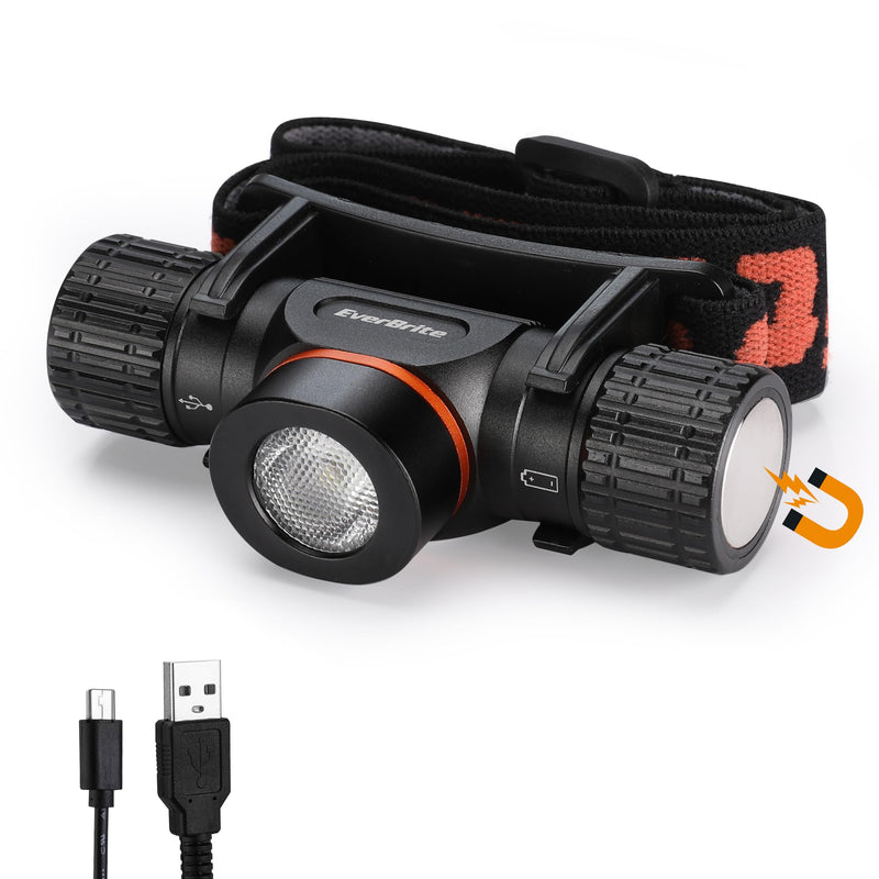 EverBrite Rechargeable Headlamp, 1000 Lumen LED Rechargeable Headlight with 5 Light Modes, Magnetic Base and Adjustable Headstrap,Perfect for Camping, Hiking, Caving, Fishing Heavy Duty Size - BeesActive Australia