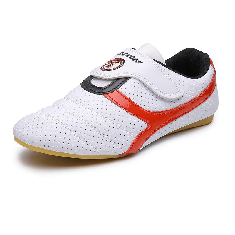 MSMAX Martial Arts Shoes Kids Kung Fu Tai Chi Shoes Women Taekwondo Boxing Shoes for Men 9.5 White