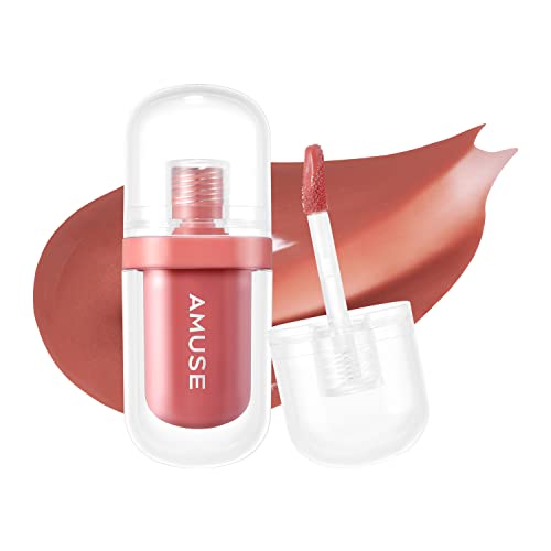 Amuse SEOUL Jel-Fit Tint (07 CARAMEL) - Jelly Lip Stain, Long Lasting Hydrating Lip Gloss, Smooth Moisturizing Lip, Glossy Finish, Vegan, Korean Beauty Makeup 07 CARAMEL