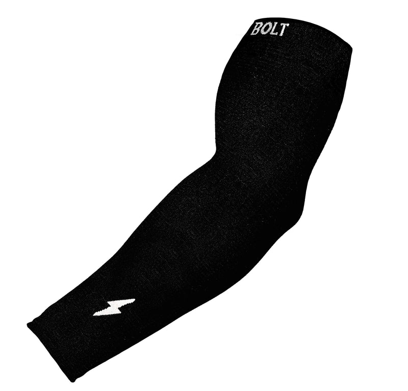 BRUCE BOLT Graduated Compression Arm Sleeve Black Youth