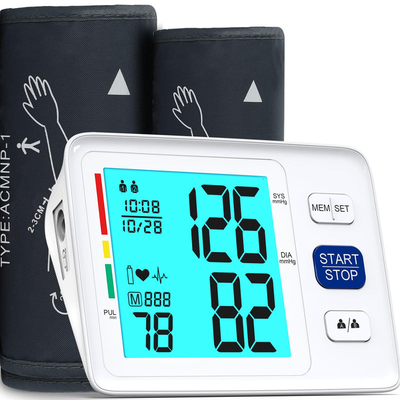 Blood Pressure Monitor for Home Use with Dual Cuffs, Upper Arm 1 monitor + 2 cuff sizes