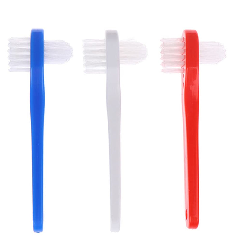 3Pcs Denture Brush Dual Head Toothbrushes Hard Denture Cleaning Brush Denture Toothbrush Cleaning Brush for Keeping Dentures Clean - BeesActive Australia