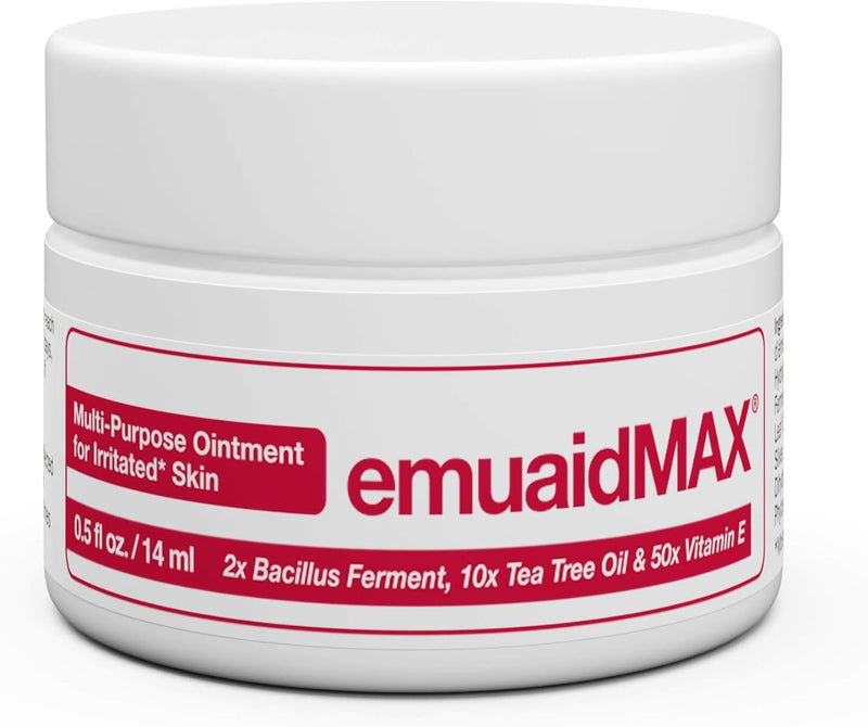 emuaid EMUAIDMAX Ointment for Itchy Skin, Maximum Strength Treatment for Athlete's Foot, Psoriasis, Jock Itch, Rash, Eczema, Cold Sores, Blisters, and Yeast Infection, 0.5oz 0.5 Ounce - BeesActive Australia