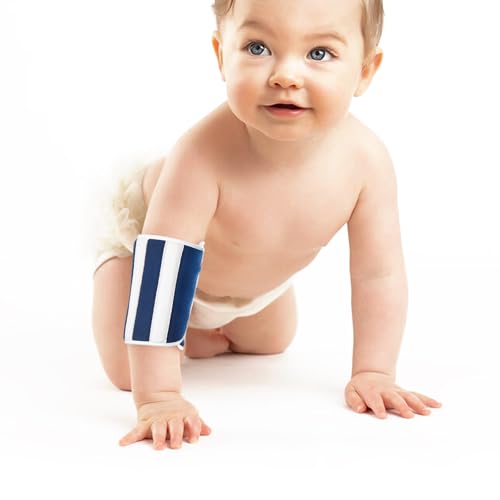 BraceAbility Infant Elbow Immobilizer Splint & Arm Restraint Wrap for Babies | Prevent Thumb Sucking, Face Touching, Scratching, Pulling IV Tubes (XS) XS