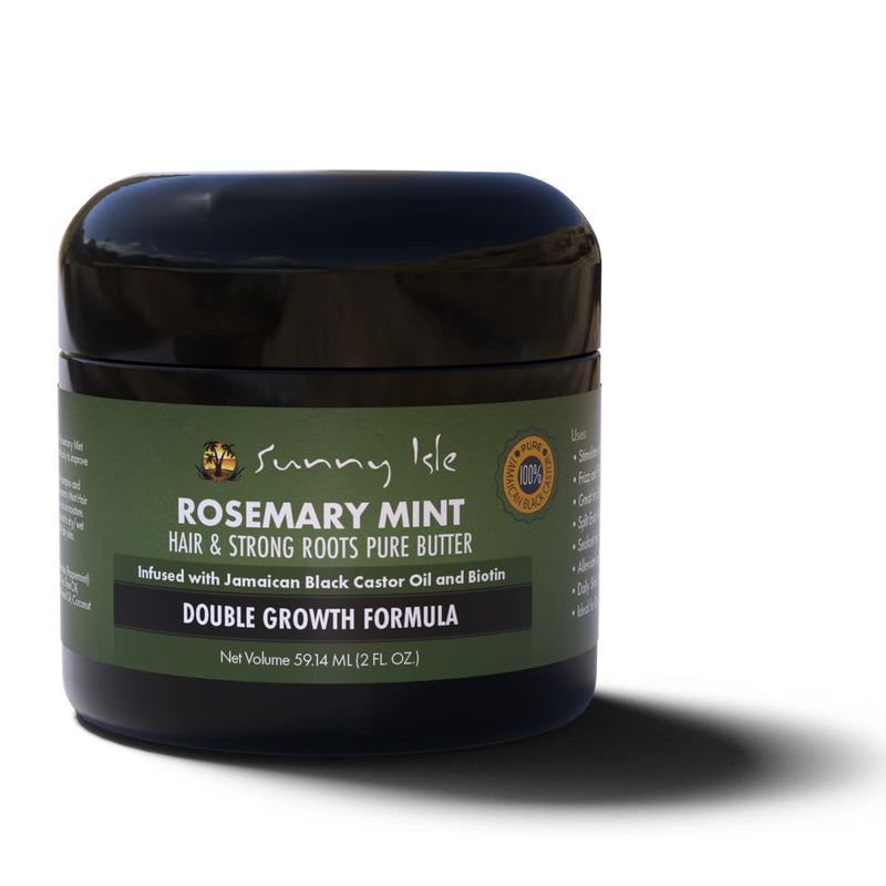 Sunny Isle Rosemary Mint Hair and Strong Roots Butter 2oz | Infused with Biotin & Jamaican Black Castor Oil | Strengthen and Nourish Hair Follicles | Dry Scalp, Split Ends | All Hair Types - BeesActive Australia