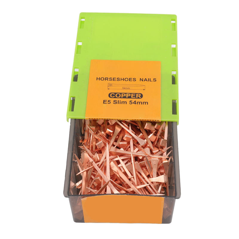 Horseshoe Nails, Heavy Duty Horseshoe Nails Copper Plated 250 Pieces for Shoeing (E5slim) - BeesActive Australia