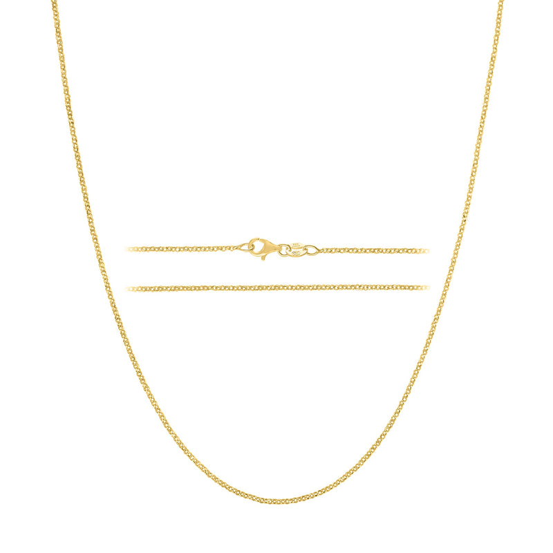 KISPER Gold Cable Link Chain Necklace – Thin, Dainty, Gold-Plated 925 Sterling Silver Jewelry for Women & Men with Lobster Claw Clasp – Made in Italy 24-inch - BeesActive Australia