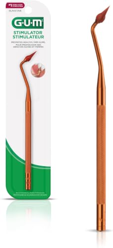 GUM Stimulator Permanent Handle with Rubber Tip, Precision Control, Massages Gums (Pack of 5) 1 Count (Pack of 5)
