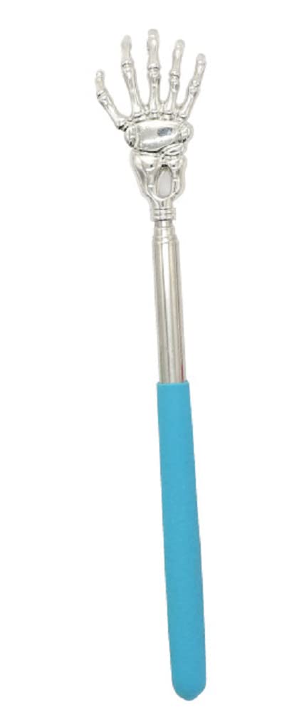 DOCCESTU Stainless Steel Back Scraper Super Portable Retractable Back Scraper for Men and Women Retractable Massage Tool Ghost Claw to Relieve Body itching Cute Claw(Blue) blue - BeesActive Australia
