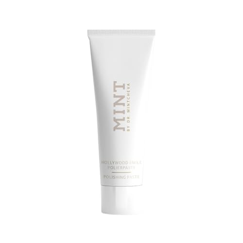 Mint Hollywood Smile polishing Paste with whitening Effect (1x 75 ml) - Professional Teeth Cleaning at Home - Effective deep Cleaning - Smooth, White Teeth - Microplastic-Free - by Dr. Mintcheva