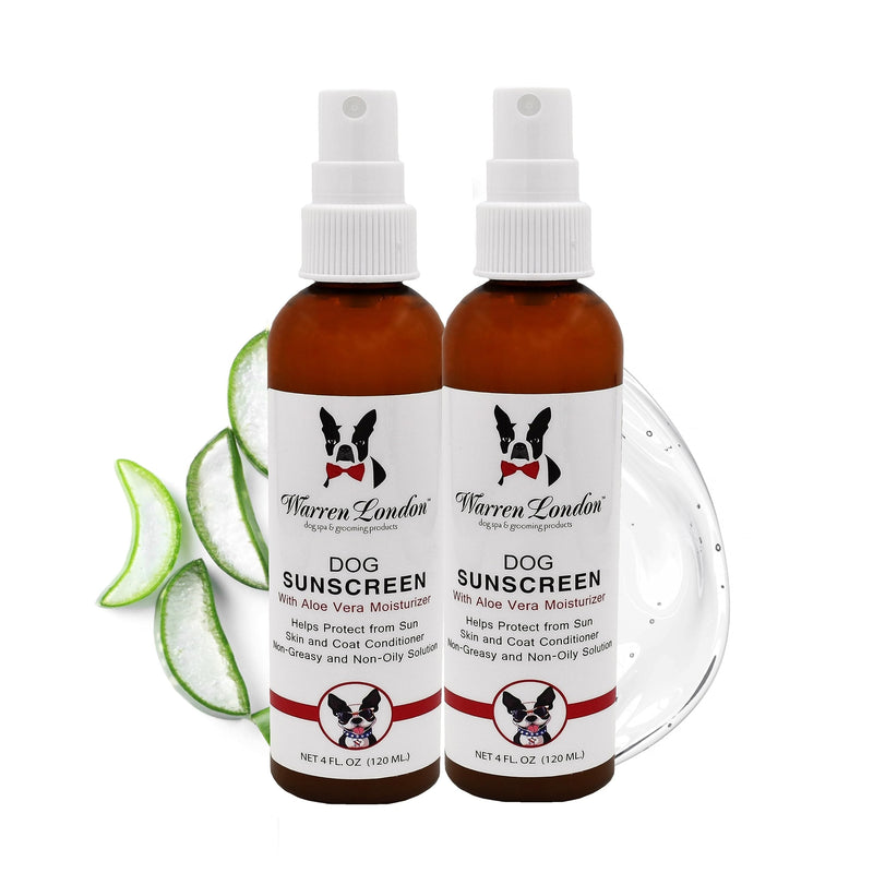 Warren London Dog Sunscreen Spray Protection with Aloe Vera I Dog Skin Soother I Puppy Sunblock I Made in USA- 4oz Two Pack 4oz Bottle (Two Pack) - PawsPlanet Australia