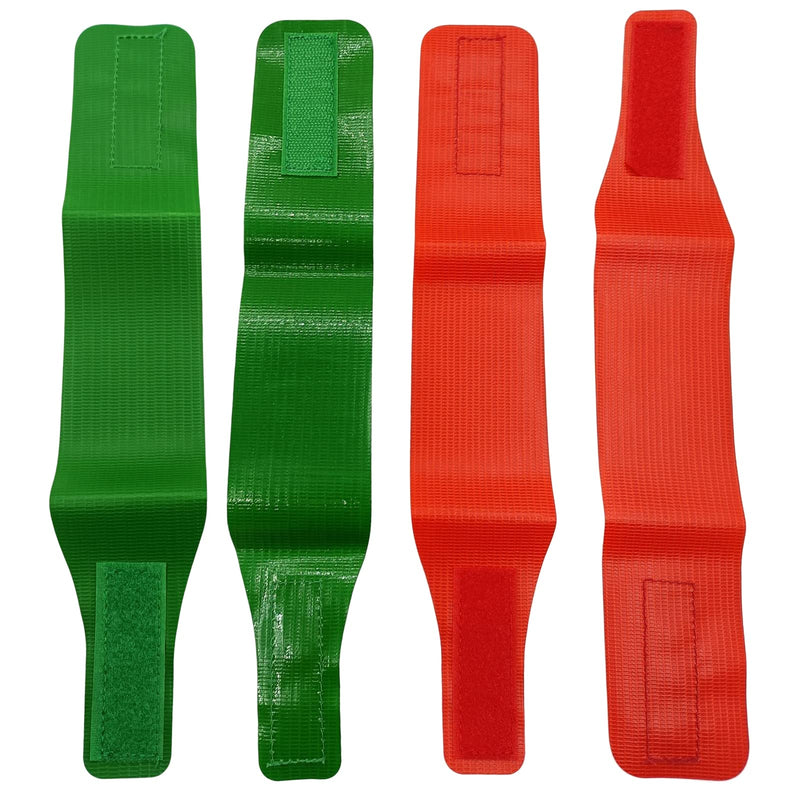 COKSDUPID Red and Green Wrestling Tournament Bands, 13" x 2.4" Soft Vinyl Hook Loop Scoring Bands for Wrestlers Coach Referee Red & Green - BeesActive Australia