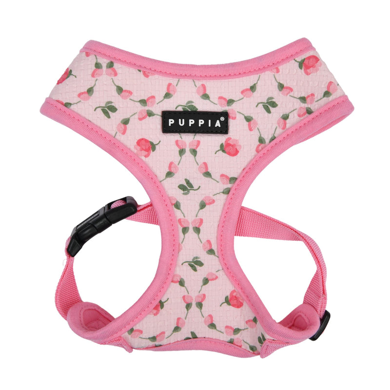 Puppia Spring and Summer Fashion Over-The-Head Dog Harness, Pink_Florian, Medium - BeesActive Australia