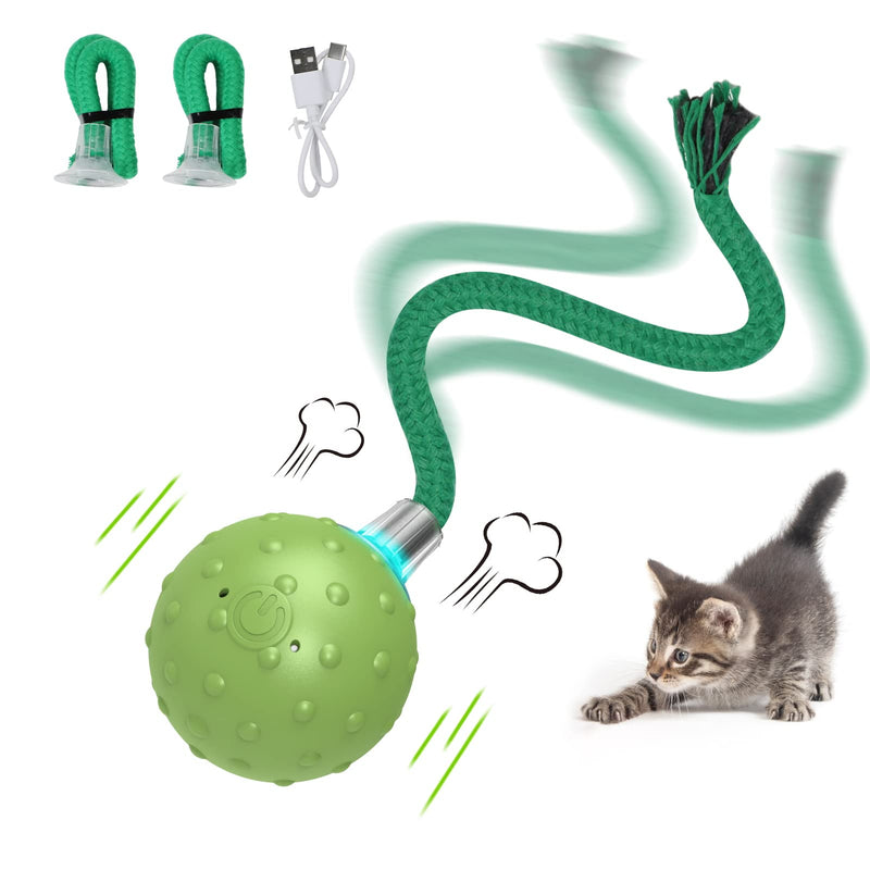 Interactive Cat Toys for Bored Indoor Adult Cats, Automatic Fast Move On Carpet, Bird Chirping & Motion Activated Cat Ball Green - BeesActive Australia