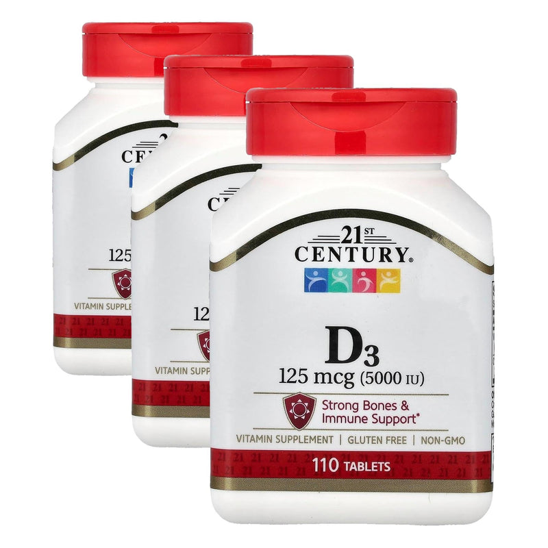21st Century D 5000 IU Tablets, 110 Count (Pack of 3) 110 Count (Pack of 3)