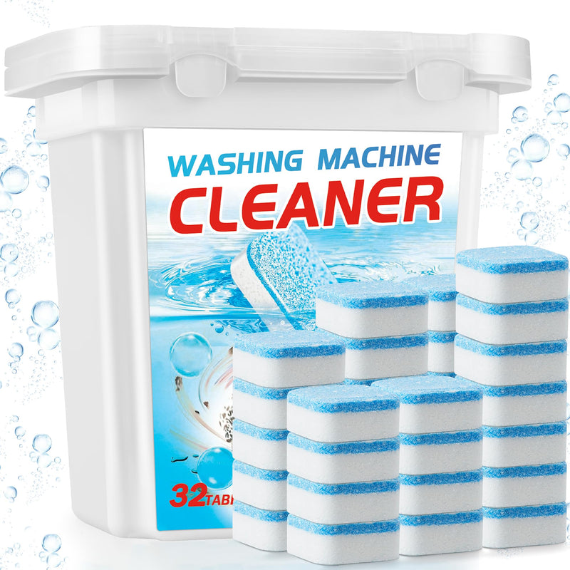 Washing Machine Cleaner, 32 Tablets Washer Machine Cleaner Household Supplies, Deep Cleaning Tablets for Front Loader, Top Load Washer and HE - BeesActive Australia