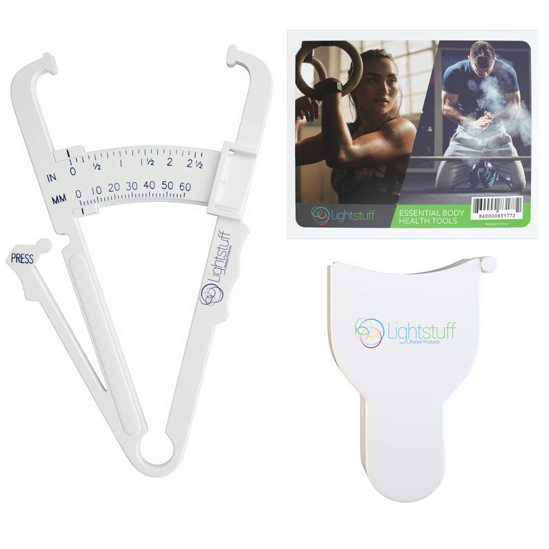 Essential Body Health Tools - Fat Caliper Plus Body Tape Measure - Check Your Fat Percentage and Body Measurements at Home without Anyone's Help - Body Fat Charts and Instructions Included - BeesActive Australia