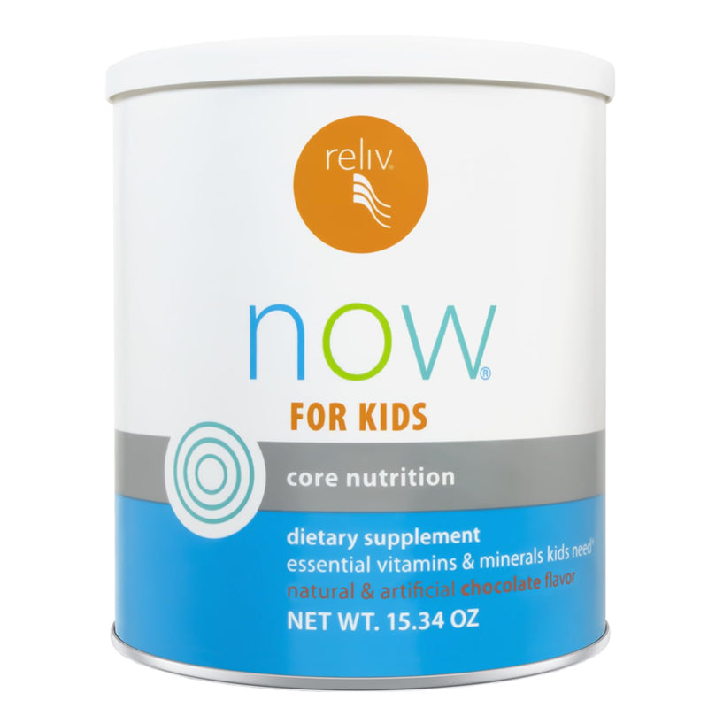 RELIV - Now for Kids Chocolate Nutritional Shake - 15 Servings | Essential Vitamins And Minerals, Provides Protein, Supports Daily Nutrition For Kids, Chocolate Flavor, Easy To Mix,